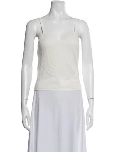 Pre-owned Hvn Scoop Neck Sleeveless Top In Pink
