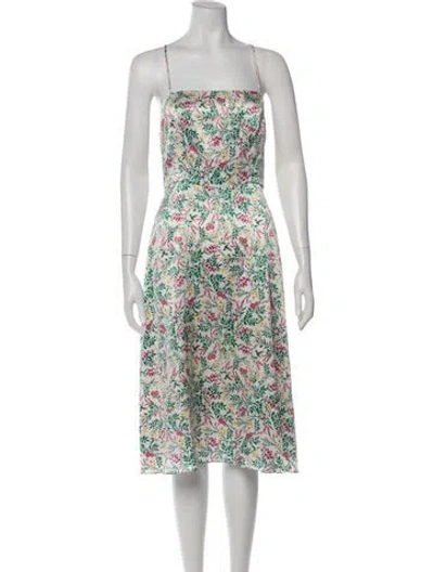 Pre-owned Hvn Silk Knee-length Dress In Multi