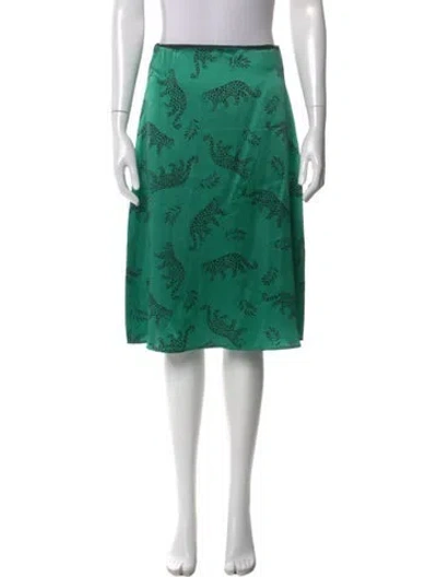Pre-owned Hvn Silk Knee-length Skirt In Multi