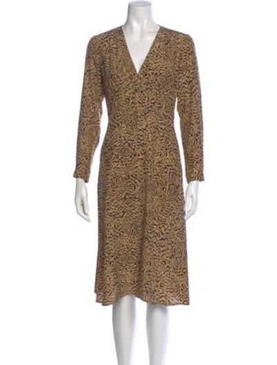 Pre-owned Hvn Silk Midi Length Dress