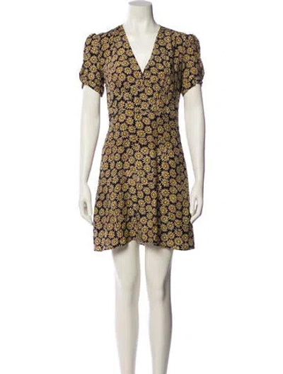 Pre-owned Hvn Silk Mini Dress In Multi