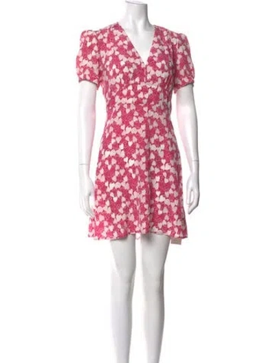 Pre-owned Hvn Silk Mini Dress In Pink