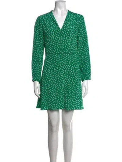 Pre-owned Hvn Silk Mini Dress W/ Tags In Green