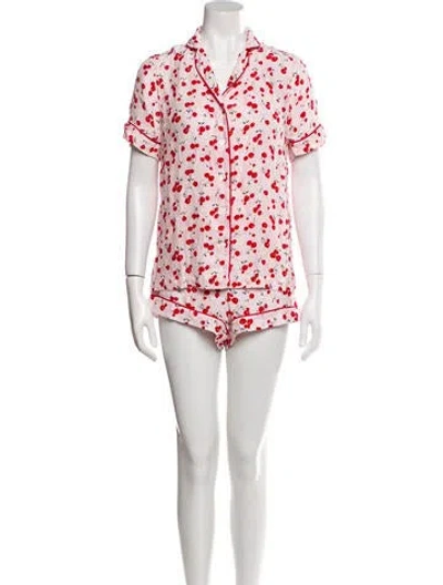 Pre-owned Hvn Silk Printed Set In White