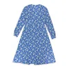 Hvn Wildflower Lauren Button Down Long Sleeve Purple Day Dress In Purple
