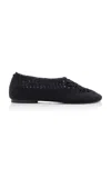 Hvoya Merezhyvni Woven Flats In Black