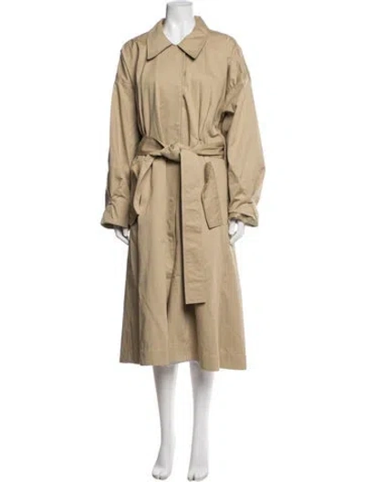 Pre-owned Hvoya Trench Coat In Neutrals