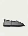 Hvoya Satie Mesh Ballet Flats In Black