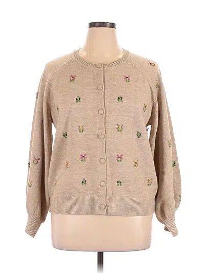Pre-owned Hyacinth House Cardigan Sweater In Tan