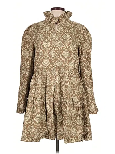 Pre-owned Hyacinth House Casual Dress In Brown
