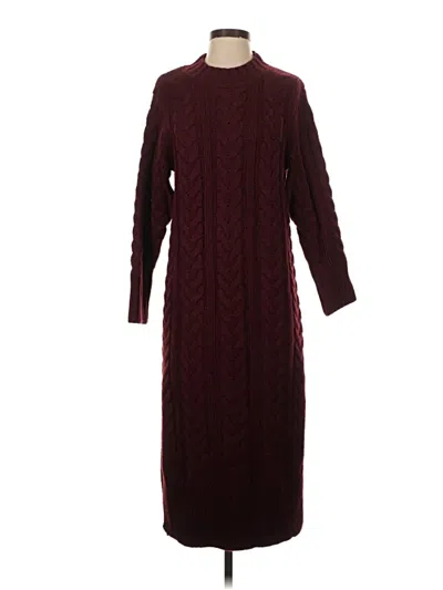 Pre-owned Hyacinth House Coat In Burgundy