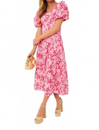 Hyacinth House Empire Ella Midi Dress In Pink Floral