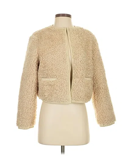 Pre-owned Hyacinth House Faux Fur Jacket In Gold