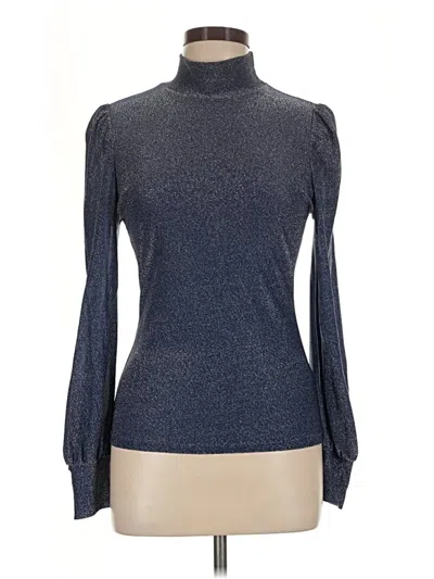 Pre-owned Hyacinth House Long Sleeve Top Blue Turtleneck Tops
