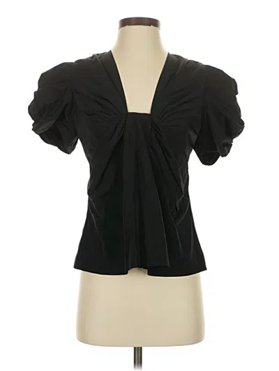 Pre-owned Hyacinth House Short Sleeve Blouse In Black