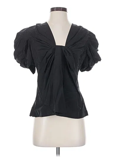 Pre-owned Hyacinth House Short Sleeve Blouse In Black
