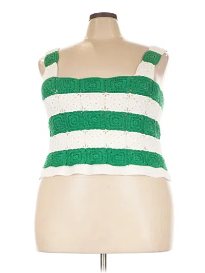 Hyacinth House Sleeveless Top Green Square Neckline Tops In Multi