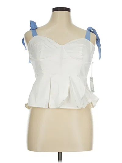Pre-owned Hyacinth House Tank Top Ivory Strapless Neckline Tops