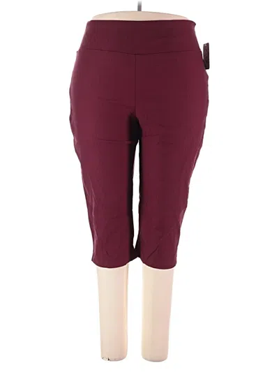 Hybrid & Company Active Pants In Burgundy