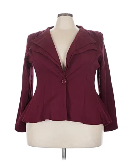 Pre-owned Hybrid & Company Blazer Jacket In Burgundy