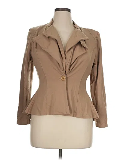 Pre-owned Hybrid & Company Blazer Jacket In Tan