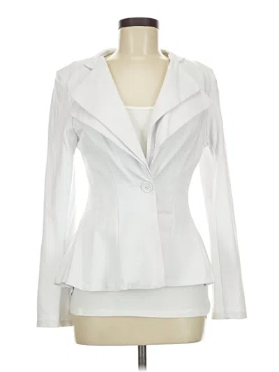 Pre-owned Hybrid & Company Blazer Jacket In White