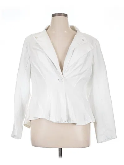 Pre-owned Hybrid & Company Blazer Jacket In White