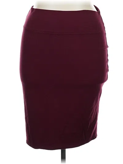 Pre-owned Hybrid & Company Casual Skirt In Burgundy