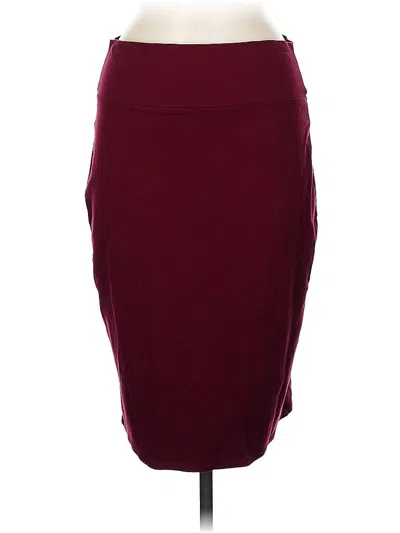 Pre-owned Hybrid & Company Formal Skirt In Burgundy
