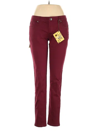 Pre-owned Hybrid & Company Jeggings In Burgundy