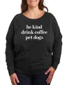 Hybrid Apparel Be Kind Pullover Plus Size Graphic Pullover In Grey