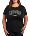 Hybrid Apparel Coffee Please Women's Short Sleeve Graphic T-shirts In Black