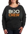 Hybrid Apparel Disney Halloween Minnie Mouse Boo Crew Women's French Terry Long Sleeve Shirt In Gray