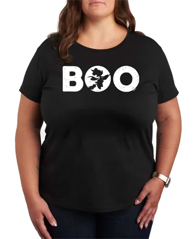 Hybrid Apparel Disney Halloween Minnie Mouse Boo Women's Short Sleeve Graphic T-shirts In Black