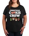 Hybrid Apparel Disney Mickey And Minnie Christmas Cookie Crew Women's Short Sleeve Graphic T-shirts In Black
