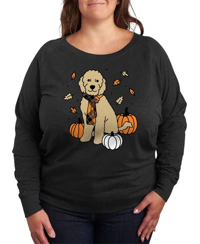Hybrid Apparel Fall Goldendoodle Women's French Terry Long Sleeve Shirt In Gray