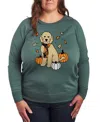 Hybrid Apparel Fall Goldendoodle Women's French Terry Long Sleeve Shirt In Green