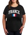 Hybrid Apparel France Flag Plus Size Graphic T-shirt In Black