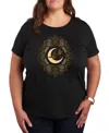 Hybrid Apparel Golden Moon Plus Size Graphic Tee In Black