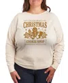 Hybrid Apparel Grandma's Christmas Cookie Shop Women's French Terry Long Sleeve Shirt In Multi