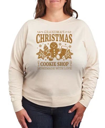 Hybrid Apparel Grandma's Christmas Cookie Shop Women's French Terry Long Sleeve Shirt In Multi