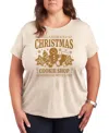 Hybrid Apparel Grandma's Christmas Cookie Shop Women's Short Sleeve Graphic T-shirts In Neutral