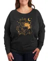 Hybrid Apparel Halloween Cats Plus Size Graphic Pullover In Grey