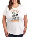 Hybrid Apparel Halloween Woodstock And Snoopy Mummy Women's Short Sleeve Graphic T-shirts In White