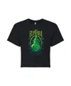 Hybrid Apparel Juniors Trendy Wicked Elphaba Graphic Cropped T-shirt In Black
