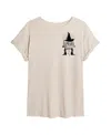 Hybrid Apparel Juniors Trendy Wicked Elphaba Graphic Oversized T-shirt In Beige