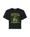 Hybrid Apparel Trendy Plus Size Wicked Emerald City Graphic Crew Neck T-shirt In Black