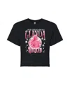 Hybrid Apparel Juniors Trendy Wicked Glinda Graphic Cropped T-shirt In Black