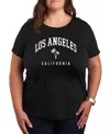 Hybrid Apparel Los Angeles California Plus Size Graphic T-shirt In Black