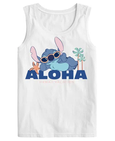 Hybrid Apparel Men's Aloha Stitch Round Neck Graphic T-shirt In White